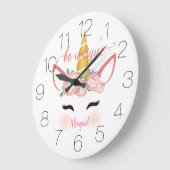 Grande Horloge Ronde Unicorn Floral unique (Angle)