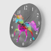 Grande Horloge Ronde Unicorne de Dream (Angle)