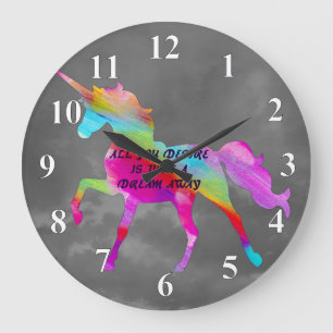Grande Horloge Ronde Unicorne de Dream