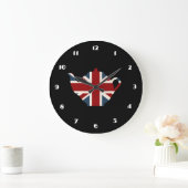 Grande Horloge Ronde Union Jack British Teapot (Maison)