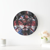 Grande Horloge Ronde Union Jack Lion (Maison)