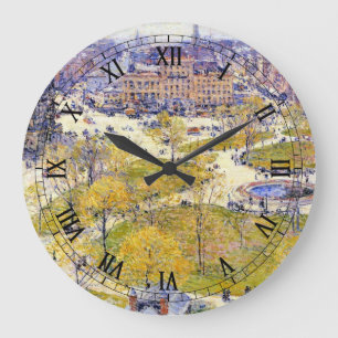 Grande Horloge Ronde Union Square au printemps par Frederick Childe Has
