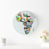 Grande Horloge Ronde Unité dans la diversité : Collection des drapeaux (Maison)