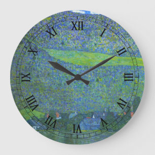 Grande Horloge Ronde Unterach am Attersee de Klimt, Art nouveau vintage