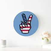 Grande Horloge Ronde US Victory Sign (Maison)