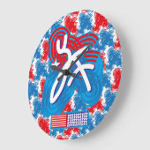 GRANDE HORLOGE RONDE USA/EEUU FLAG SIMPLIFIED TEXT BY MASANSER PIXELAT (Angle)