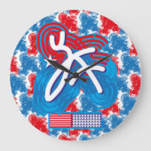GRANDE HORLOGE RONDE USA/EEUU FLAG SIMPLIFIED TEXT BY MASANSER PIXELAT (Recto)