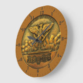 Grande Horloge Ronde USS Plaque de boîte - volens et potens (Angle)