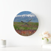 Grande Horloge Ronde Utah, USA. Le mont Timpanogos s'élève au-dessus (Maison)