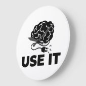 Grande Horloge Ronde Utiliser - Conception du cerveau (Angle)