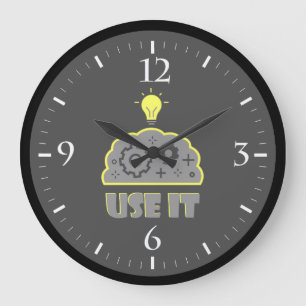 Grande Horloge Ronde Utilisez votre cerveau