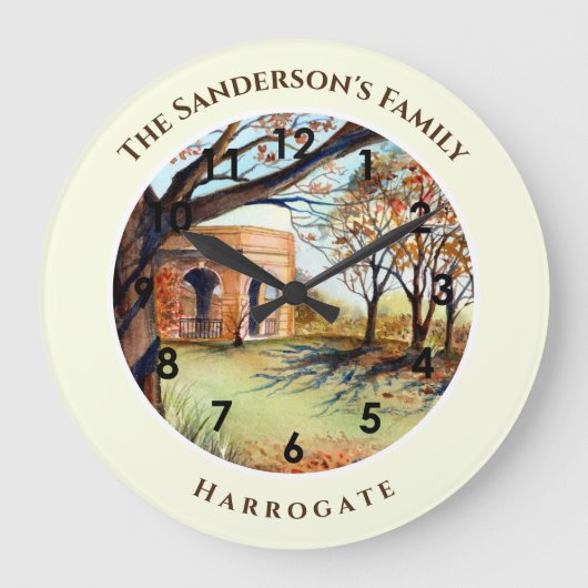 Grande Horloge Ronde Valley Gardens Harrogate Yorkshire Angleterre (Recto)