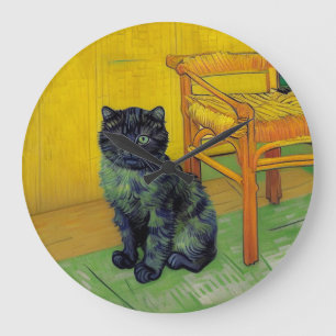 Grande Horloge Ronde Van Gogh Black Cat