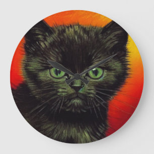Grande Horloge Ronde Van Gogh Black Kitten