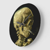 Grande Horloge Ronde Van Gogh Fumer du squelette (Angle)