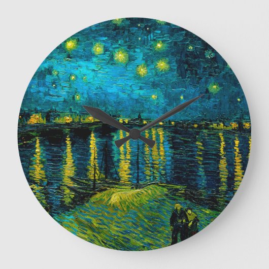 Grande Horloge Ronde Van Gogh Nuit étoilée sur le Rhône (Recto)
