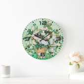 Grande Horloge Ronde Van Gogh Roses Wall Clock – Mint Elegance (Maison)