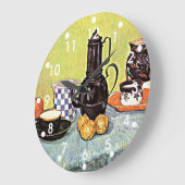 Grande Horloge Ronde Van Gogh : Silence Life with Blue Enamel Coffee (Angle)