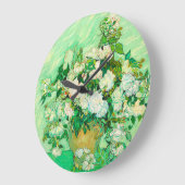 Grande Horloge Ronde Van Gogh White Roses (Angle)