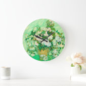 Grande Horloge Ronde Van Gogh White Roses (Maison)