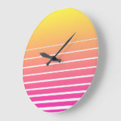 Grande Horloge Ronde Vaporwave Sun (Angle)