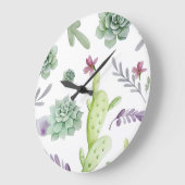 Grande Horloge Ronde Variété Cactus (Angle)