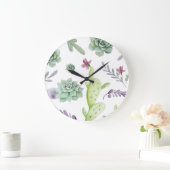 Grande Horloge Ronde Variété Cactus (Maison)