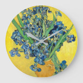 Grande Horloge Ronde Vase avec Irises, Vincent Van Gogh (Recto)