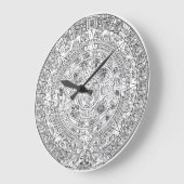 Grande Horloge Ronde Vecteur Calendrier Aztec toute l'horloge (Angle)