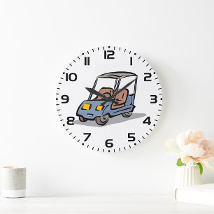 Grande Horloge Ronde Véhicule de sport amusant pour chariot de golf