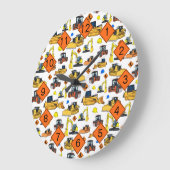 Grande Horloge Ronde Véhicules de construction Motif de construction (Angle)