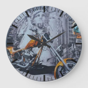 Grande Horloge Ronde Vélo américain Retro