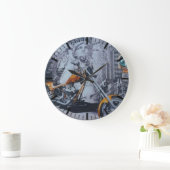 Grande Horloge Ronde Vélo américain Retro (Maison)