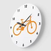 Grande Horloge Ronde Vélo orange (Angle)