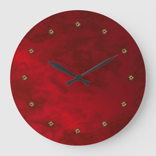 Grande Horloge Ronde velours rouge (Recto)
