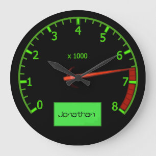 Grande Horloge Ronde Ventilateur de tête d'engrenage de nom personnali