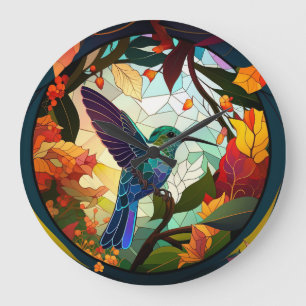 Grande Horloge Ronde Verre de protection d'oiseaux