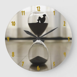Grande Horloge Ronde Verre d'heure - Prisonnier