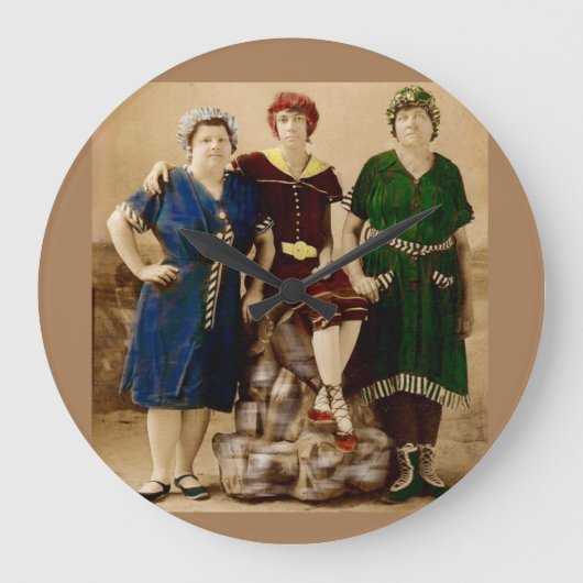 Grande Horloge Ronde vers 1910 Atlantic City beautés de bain RPPC (Recto)