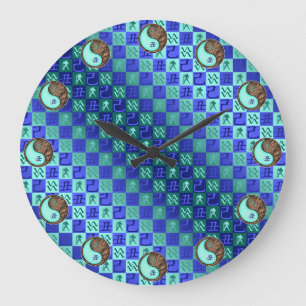 Grande Horloge Ronde Verseau & Bœuf de Terre