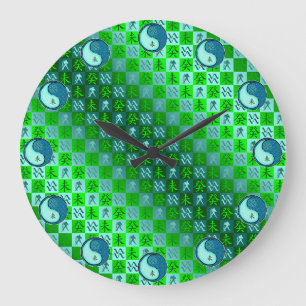 Grande Horloge Ronde Verseau & Chèvre d'eau