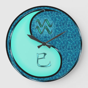 Grande Horloge Ronde Verseau & Serpent d'eau