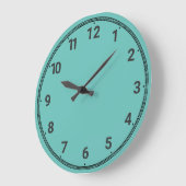 Grande Horloge Ronde Vert bleu (Angle)