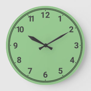 Grande Horloge Ronde Vert citron clair