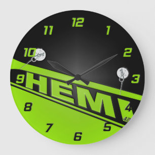 Grande Horloge Ronde Vert d'horloge de conception de Hemi du cru 426
