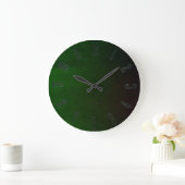 Grande Horloge Ronde Vert-foncé (Maison)