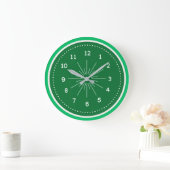 Grande Horloge Ronde Vert simple (Maison)