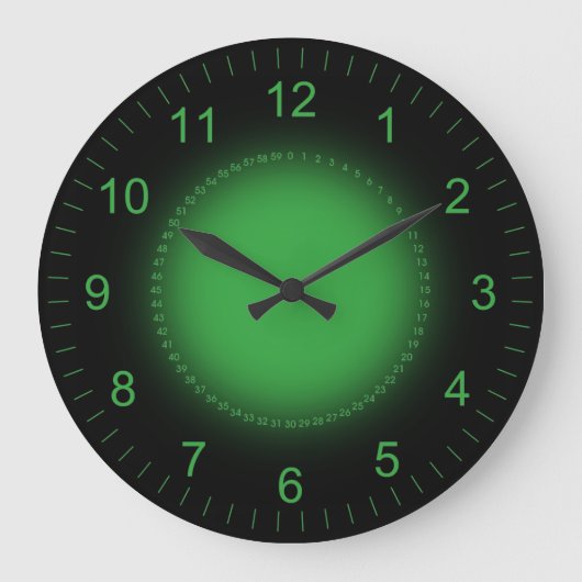 Grande Horloge Ronde Vert tableau de bord (Recto)