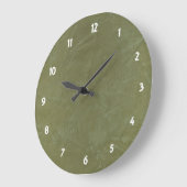 Grande Horloge Ronde Vert Uni (Angle)