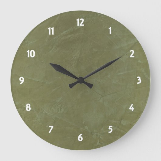 Grande Horloge Ronde Vert Uni (Recto)